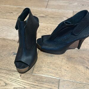 Pedro Garcia black high heel sandals.